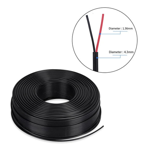 18AWG/20AWG/22AWG LED Strips Extension Cord Cable 2 Conductors Red Black Wire