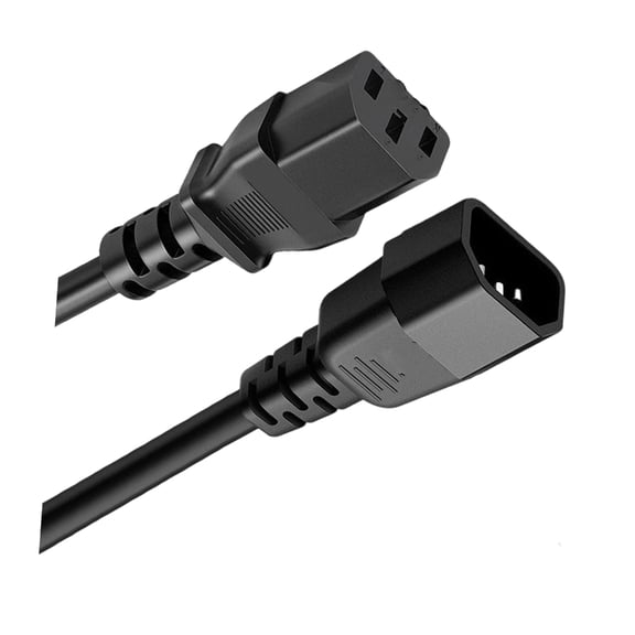 18AWG C13 C14 Power Extension Cord With Flame Retardant PVC Coating Computer Power Extension Cable For Industrial Use