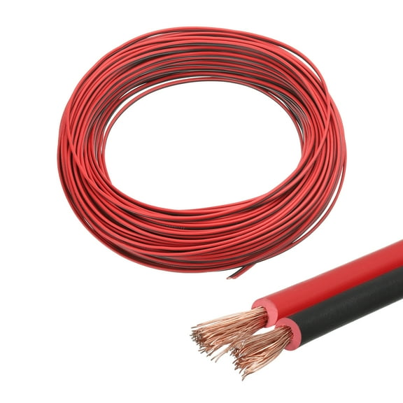 18AWG Copper Clad Aluminum Wire, 197FT/60M Electrical Wire Conductor High Conductivity 12V/24V DC LED Lighting