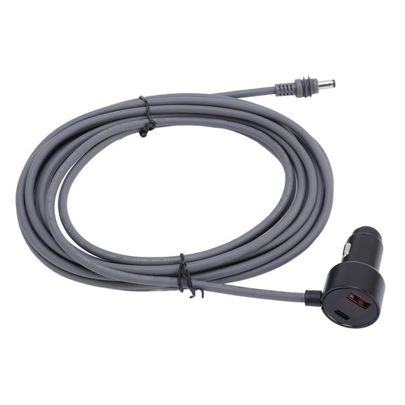 18AWG DC Car Power Cable 16ft 12V to 48V Water Resistant Digital Display Power Cord for Mini Dish Antenna, RV, Sedan, Truck