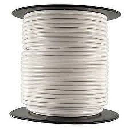 18AWG MILW16878/1 WHITE STRANDED (7X26) HOOKUP WIRE 1000 FOOT ROLL 600V 105C - 18L-1000-WHITE