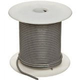 18AWG MILW76D TYPE MW GRAY STRANDED (16X30) HOOKUP WIRE 100 FOOT ROLL 1000V 80C - 18M-100-GRAY
