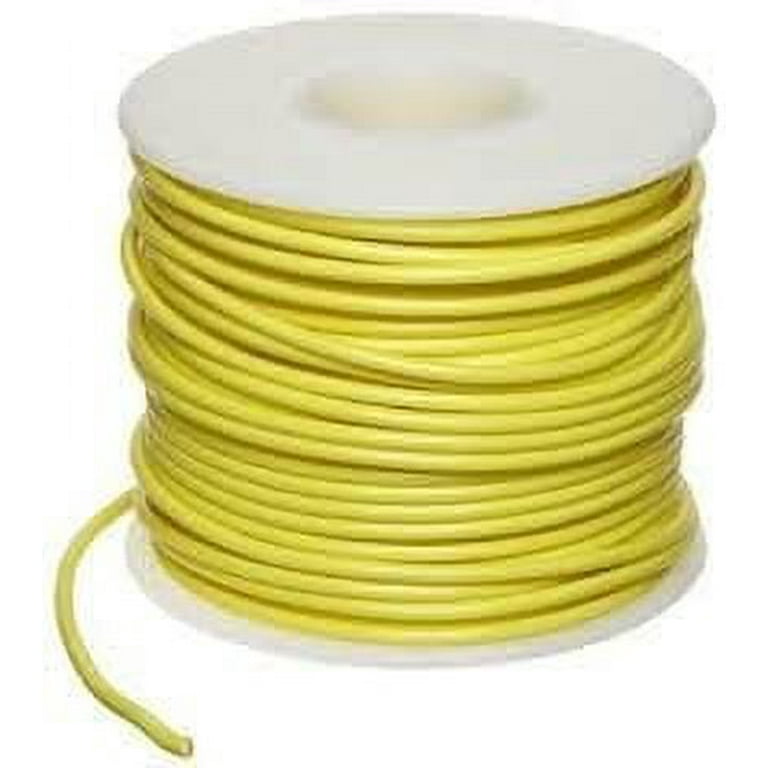 18AWG MILW76D TYPE MW YELLOW STRANDED (16X30) HOOKUP WIRE 100 FOOT ROLL  1000V 80C - 18M-100-YELLOW 
