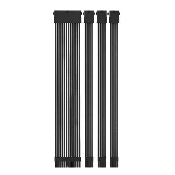 18AWG Power Cable Extension Set for PC Includes 1x24Pin 1x8Pin CPU, 2x8Pin PCIE Cables with Combs, 30cm Color Option