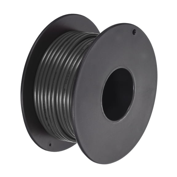 Uxcell 18AWG Stranded Wire Hookup 10M/33ft Black Electrical Wire UL1007 Spool