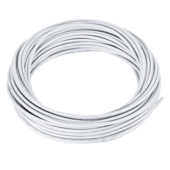 Uxcell 18AWG 18 Gauge Stranded Hook-Up Wire PVC Tinned Copper Wire 50ft White