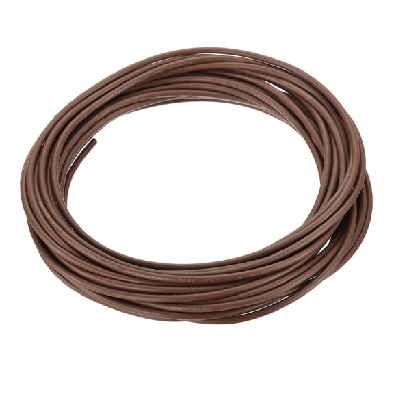 Uxcell 18AWG 18 Gauge Stranded Hook-Up Wire PVC Tinned Copper Wire 25ft Brown