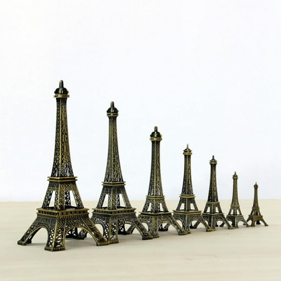 18CM Metal Art Crafts Paris Eiffel Tower Model Figurine Zinc Alloy Statue Travel Souvenirs Home Decorations Creative Gifts