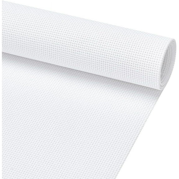 18CT Cotton Cross Stitch Fabric 40x20 Inch Aida Cloth 18 Count Embroidery Cloth for Craft Embroidery Handmade Needlework DIY Handicrafts 0.5mm Thick DIY