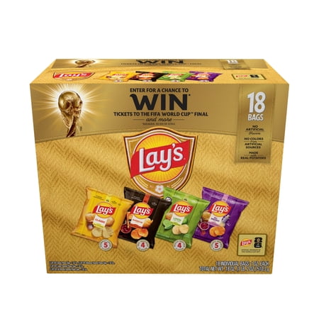 Lay's FIFA Mix Multipack Snack Chips 18 oz 18 count