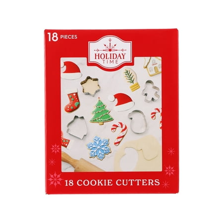 Metal Christmas Cookie Cutters, 18 Count, by Holiday Time