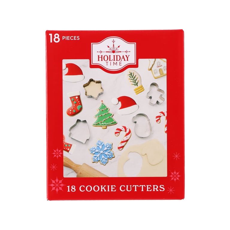 Metal Christmas Cookie Cutters, 18 Count, by Holiday Time