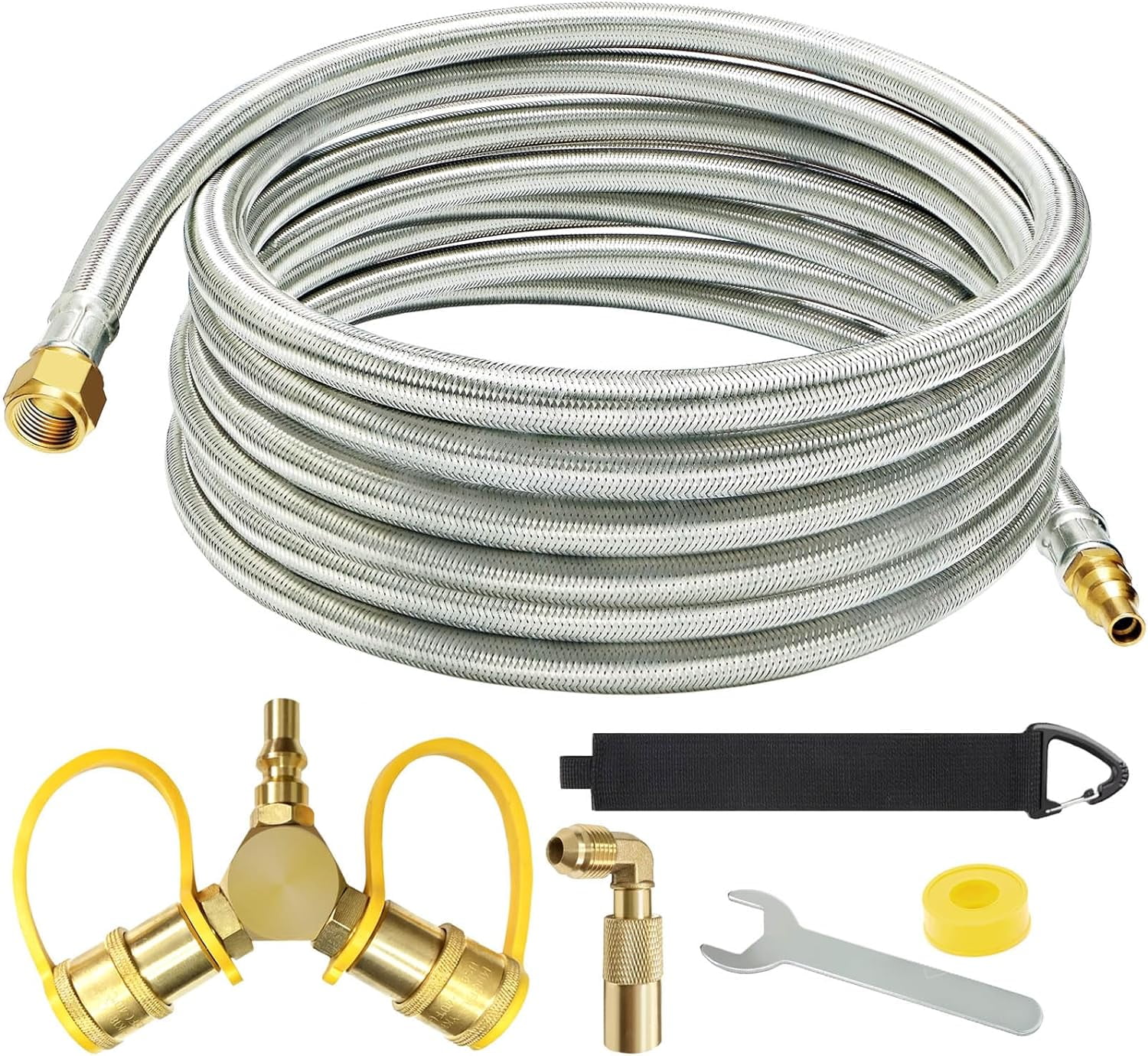 18FT Propane Quick Connect Hose for RV to Gas Grill, RV Quick Connect