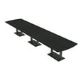 thumbnail image 1 of 18Ft Arc Rectangle Powered Modular Conference Table Double Black Bases, 1 of 5