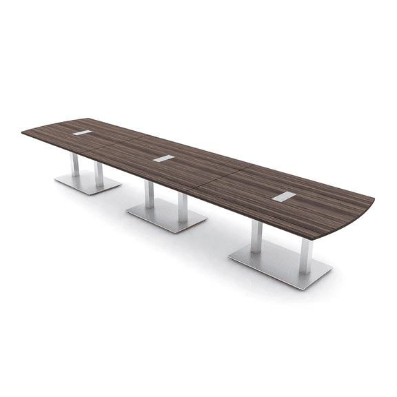 18Ft Arc Rectangle Powered Modular Conference Table Square Metal Bases