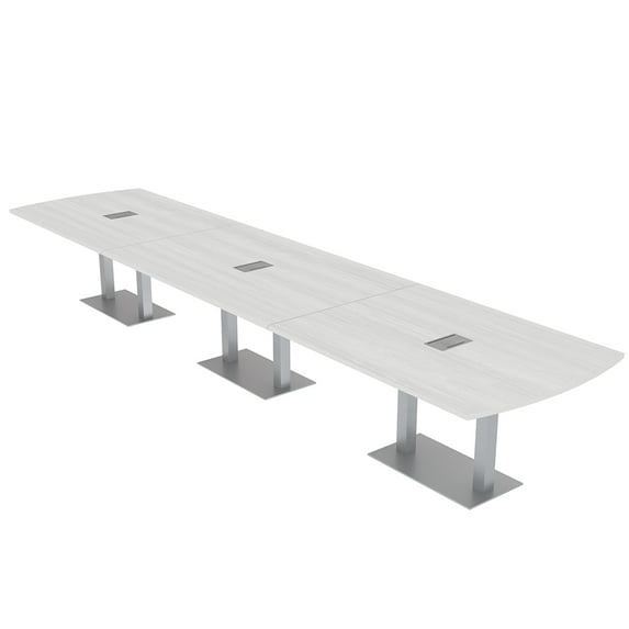 18Ft Arc Rectangle Powered Modular Conference Table Square Metal Bases