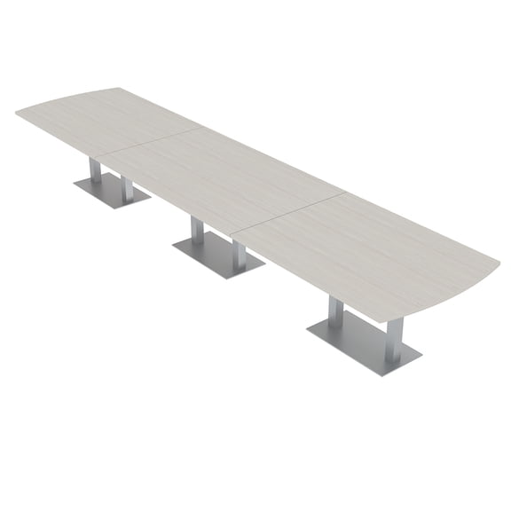 18Ft Arc Rectangle Powered Modular Conference Table Square Metal Bases