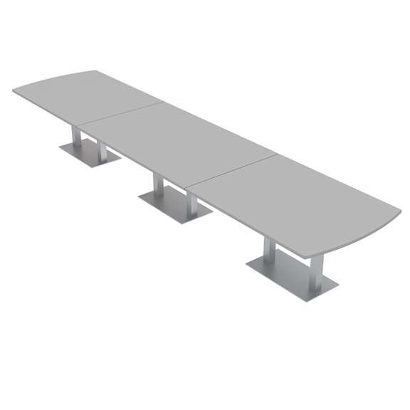 18Ft Arc Rectangle Powered Modular Conference Table Square Metal Bases