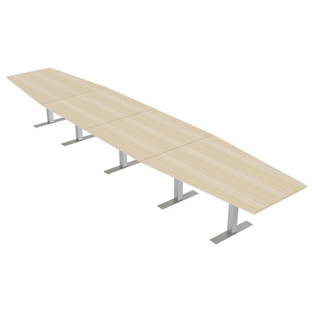 18Ft Modular Hexagon Boardroom Table Metal T Bases Power Data Modules