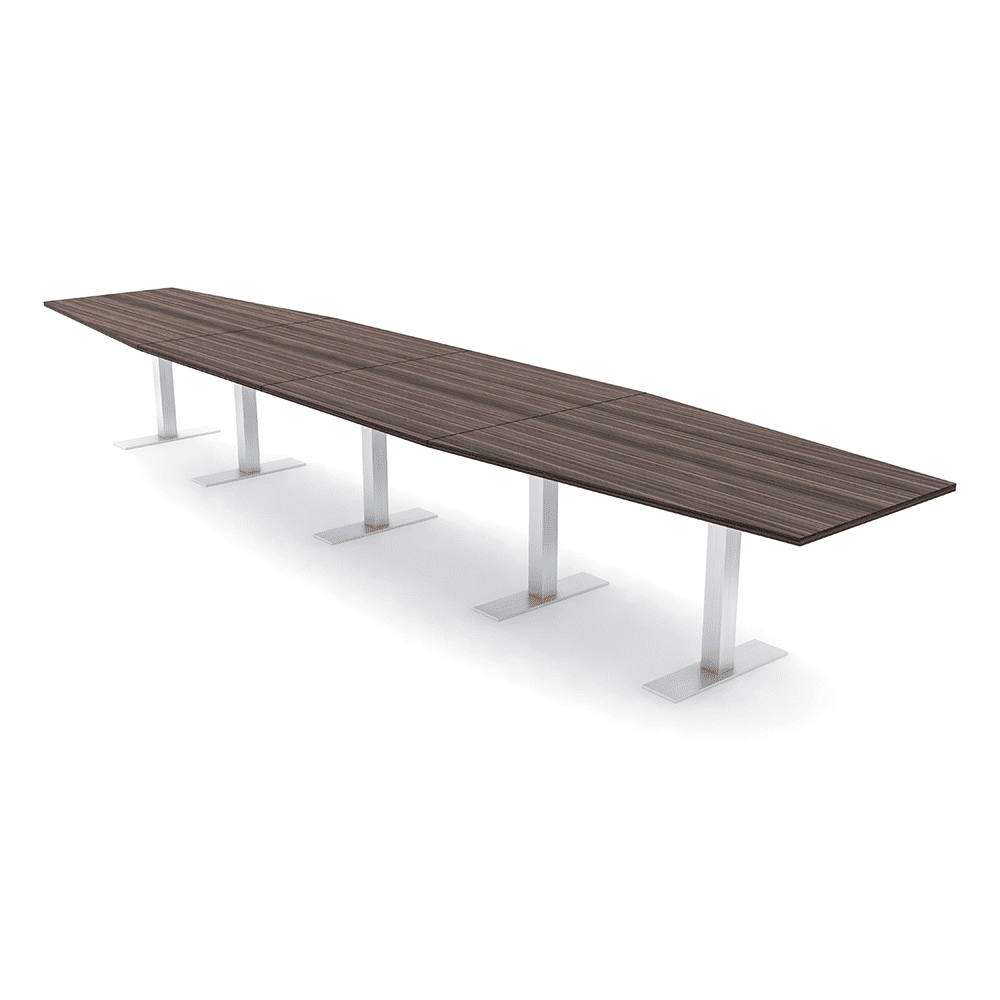 18Ft Modular Hexagon Boardroom Table Metal T Bases Power Data Modules ...