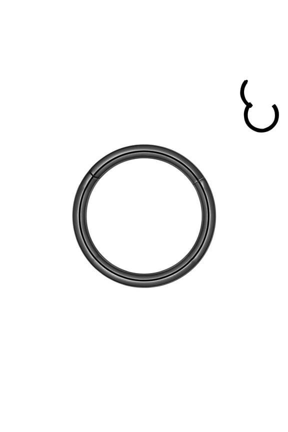 18G Clicker Nose Piercing Septum Ring Basic Black Conch Helix Cartilage Piercing Earring