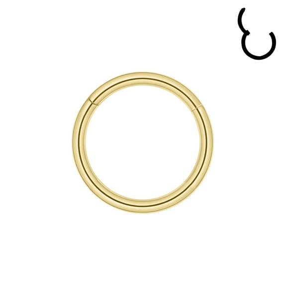 18G Clicker Nose Piercing Septum Ring Basic Gold Conch Helix Cartilage Piercing Earring