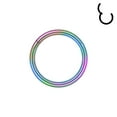thumbnail image 1 of 18G Clicker Nose Piercing Septum Ring Basic Rainbow Conch Helix Cartilage Piercing Earring, 1 of 6