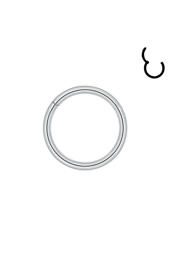 18G Clicker Nose Piercing Septum Ring Basic Silver Conch Helix Cartilage Piercing Earring