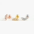 thumbnail image 1 of 18G Tiny Crystal 3A CZ  Cluster Screw Back Earrings, 1 of 2
