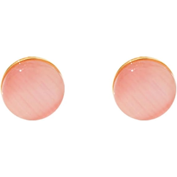 18G Tiny Round Cat's Eye Stud Earrings for Women 925 Sterling Silver Post Pin Hypoallergenic Dainty Circle Small Cartilage Studs Cute Piercing Jewelry