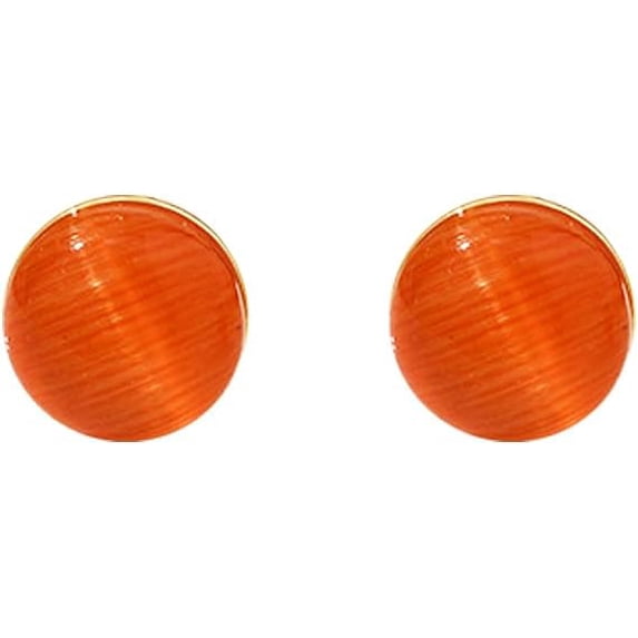 18G Tiny Round Cat's Eye Stud Earrings for Women 925 Sterling Silver Post Pin Hypoallergenic Dainty Circle Small Cartilage Studs Cute Piercing Jewelry