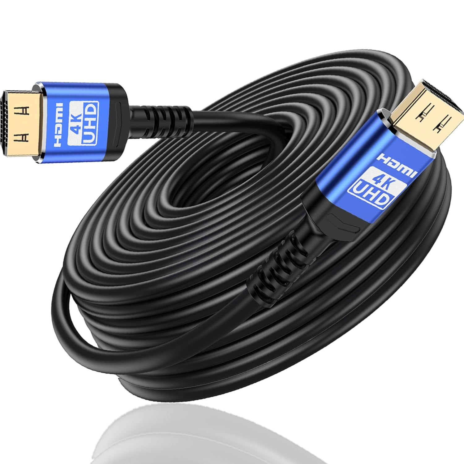 18Gbps 30 ft hdmi Cable with Gripping Connectors,4k Ultra high Speed 2.0 Flexible Cord