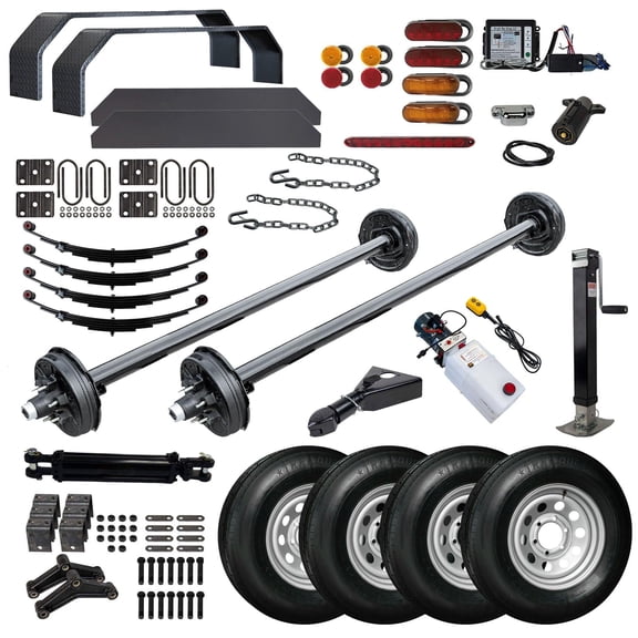 18HT - 19'x82" Hydraulic Car Carrier Trailer DIY Master Plan Trailer Kit - 19 How-to Steps w/ Blueprint, TK Trailer Kit