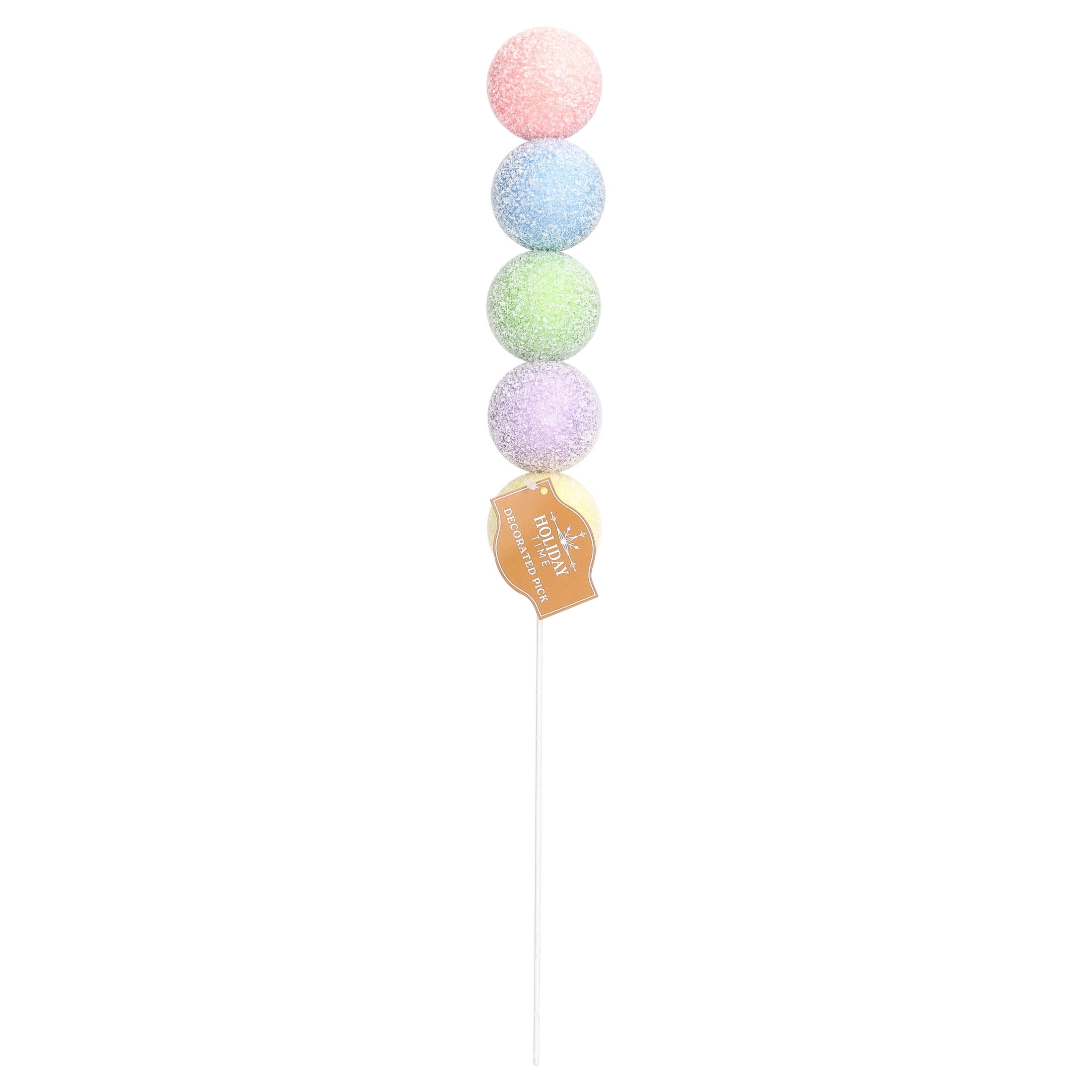 Multicolor Frosted Candy Decorative Christmas Pick, 18", by Holiday Time