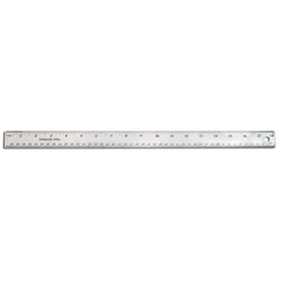 18In Stainless Steel Ruler