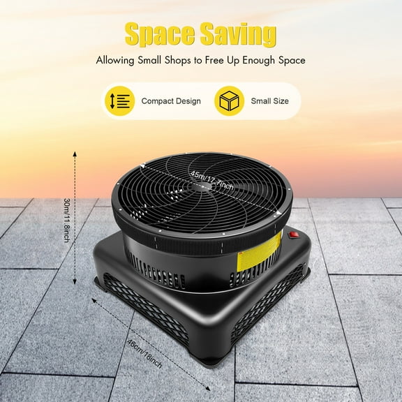 18Inch Air Blower Fan Fit Outdoor Inflatable Dancer Wind Tube Man Puppet Fly Guy