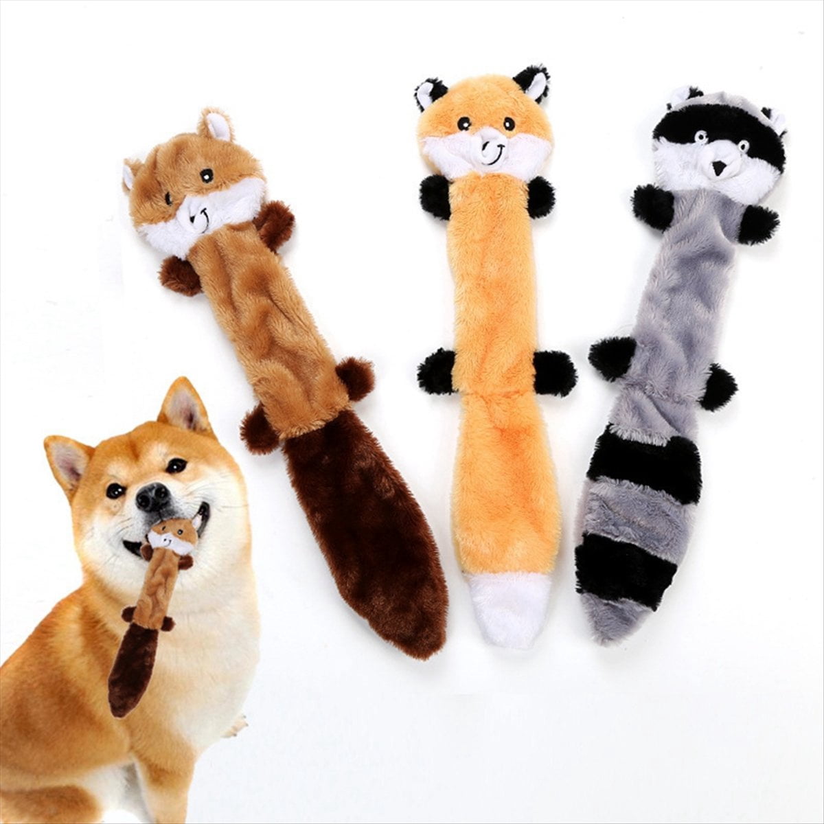 18Inch Dog Toys No Stuffing, Squeaky Dog Toy, Interactive Puppy & Dog Chew Toys Without Stuffing for Boredom
