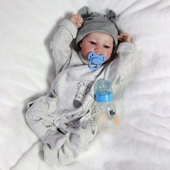 18Inch Waterproof Reborn Baby Dolls Full Vinyl Body Boy Realistic Newborn Doll Bathing Gift