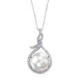 thumbnail image 1 of 18K 14mm White South Sea Cultured Pearl & Diamond Agnes Pendant Necklace, 1 of 7