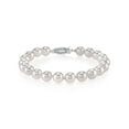thumbnail image 1 of 18K Gold 7.5-8.0mm Japanese Akoya Saltwater White Cultured Pearl Bracelet - AAA Quality, 1 of 8