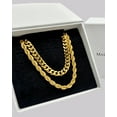 thumbnail image 1 of Women's 18K Gold Cable Chain + Rope Chain Necklace Stack Bundle, 1 of 11