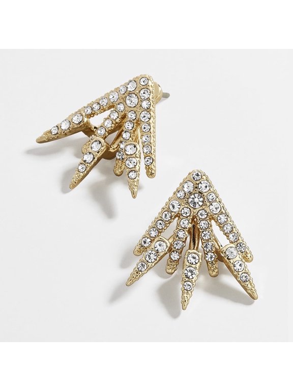 Amy and Annette 18K Gold Plated Centauri Ear Jackets with crystals