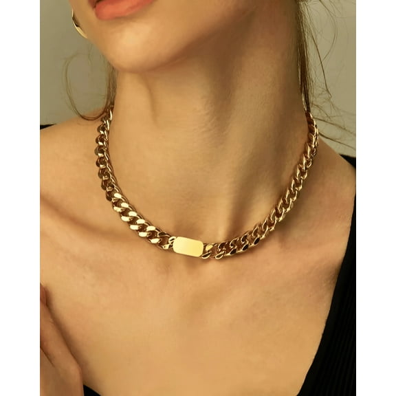 Women's 18K Gold Chain Necklace - MASON CHUNKY CHAIN To Be Elegant