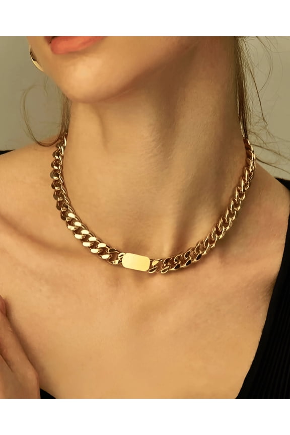 Women's 18K Gold Chain Necklace - MASON CHUNKY CHAIN™ To Be Elegant