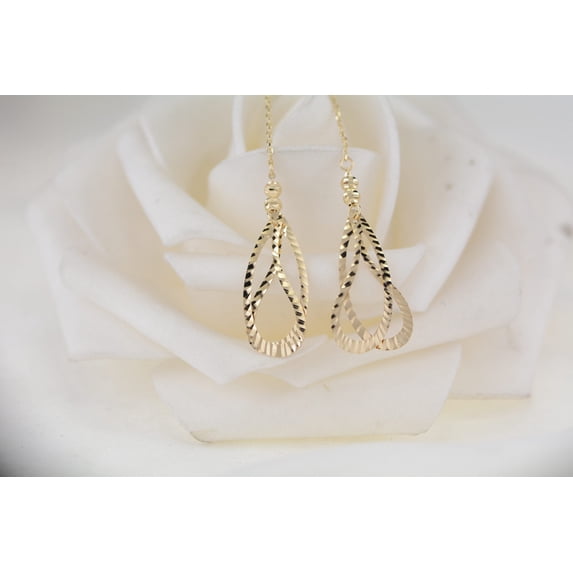 18K Gold Dangling Earring