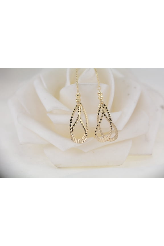 18K Gold Dangling Earring