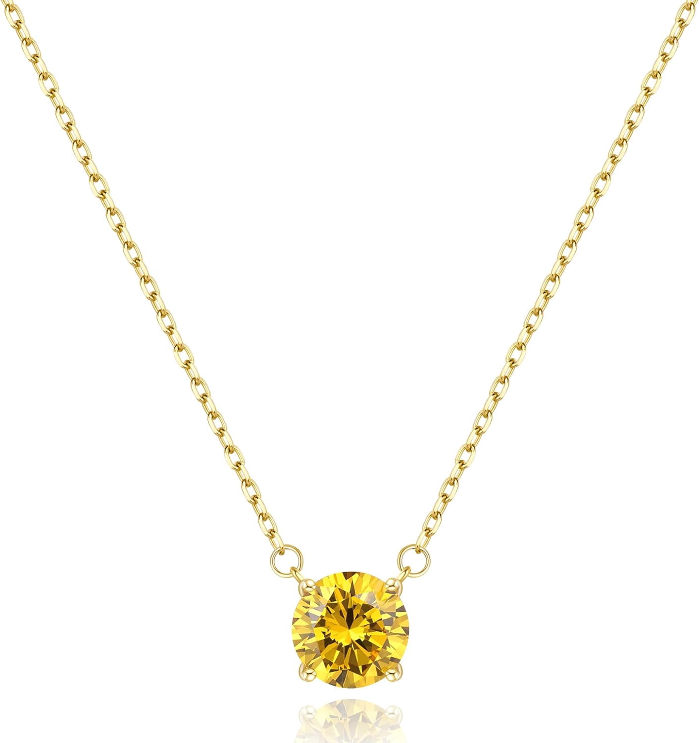 Luxval 18K Gold Plated Heart Necklace - Dainty Diamond CZ Choker For Women, 16+2 Inch, Hypoallergenic