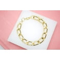 thumbnail image 1 of 18K Gold Filled 10mm Diamond-Cut Curb Cuban Link Bracelet Chain (I240), 1 of 1