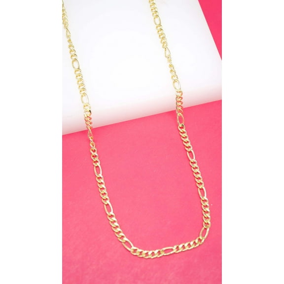 18K Gold Filled 4mm Figaro Chain (F67)