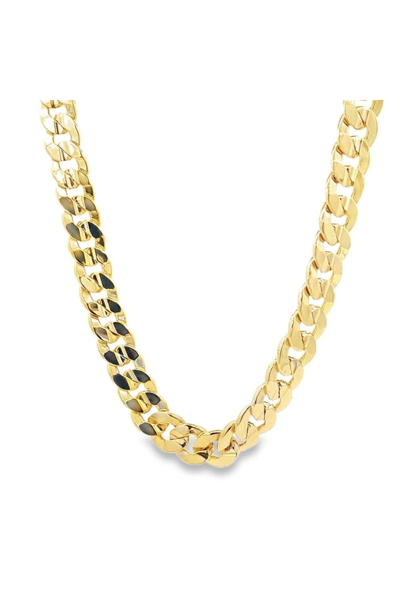 18K Gold Filled 9mm Cuban Curb Chain (F40)